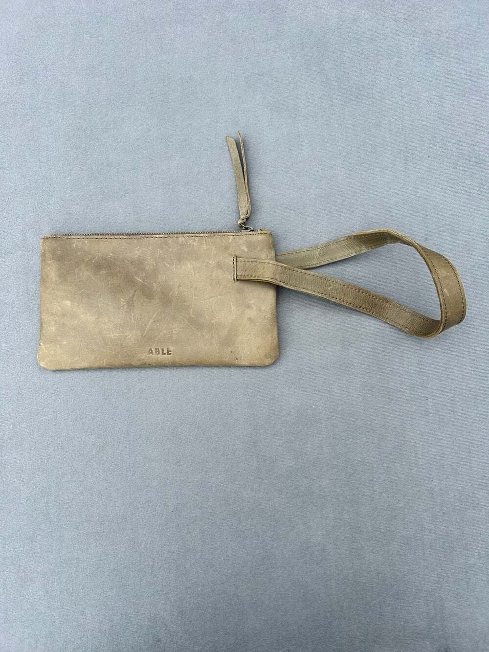 ABLE Leather Wristlet Clutch Pouch